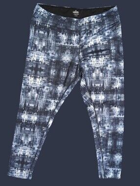 ❤️ Spalding Navy & White Abstract Athletic Leggings XL